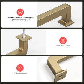 Homdiy champagne bronze cabinet pull, kit-ready, ships with screws for quick DIY install.