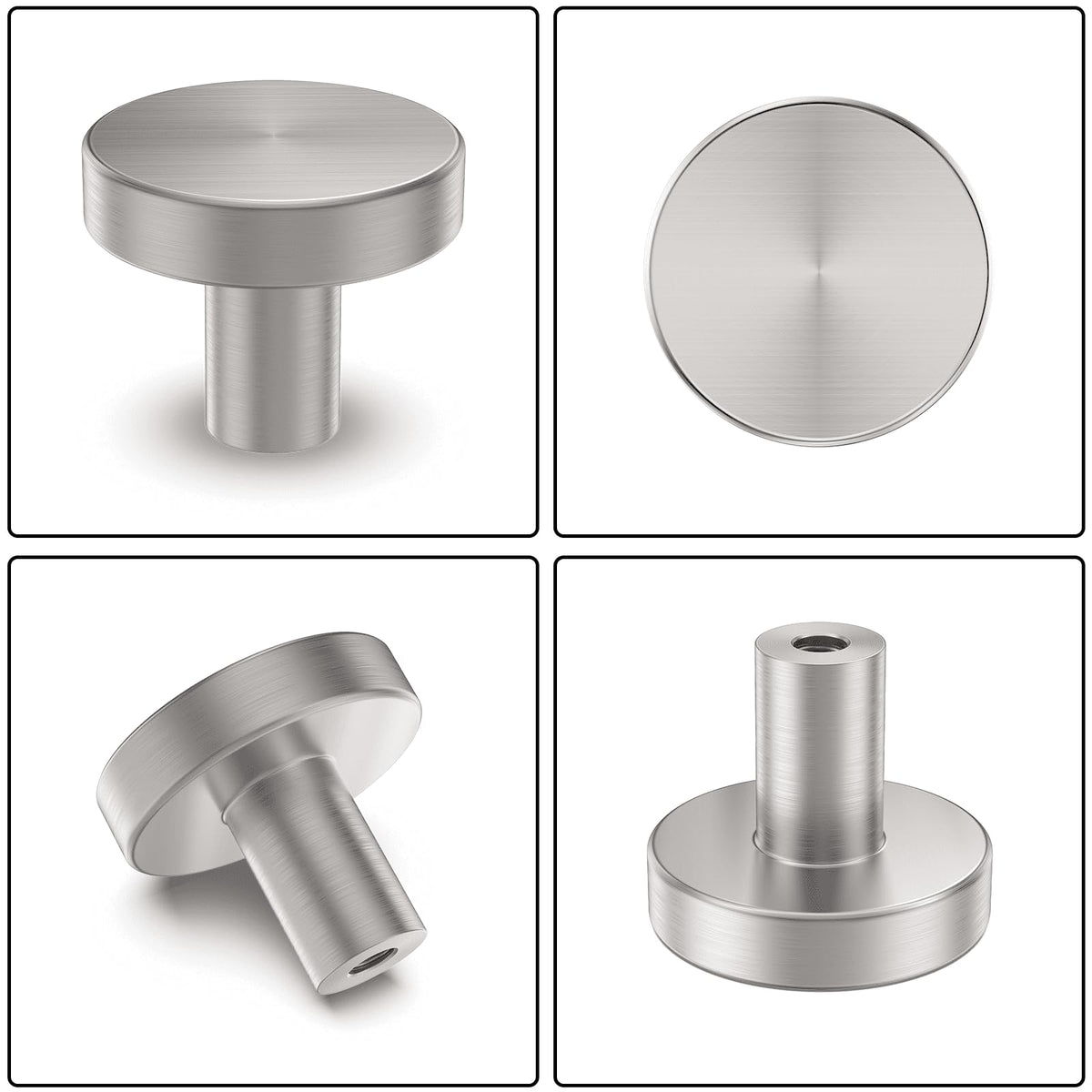 Homdiy round nickel knobs brighten furniture with subtle shine