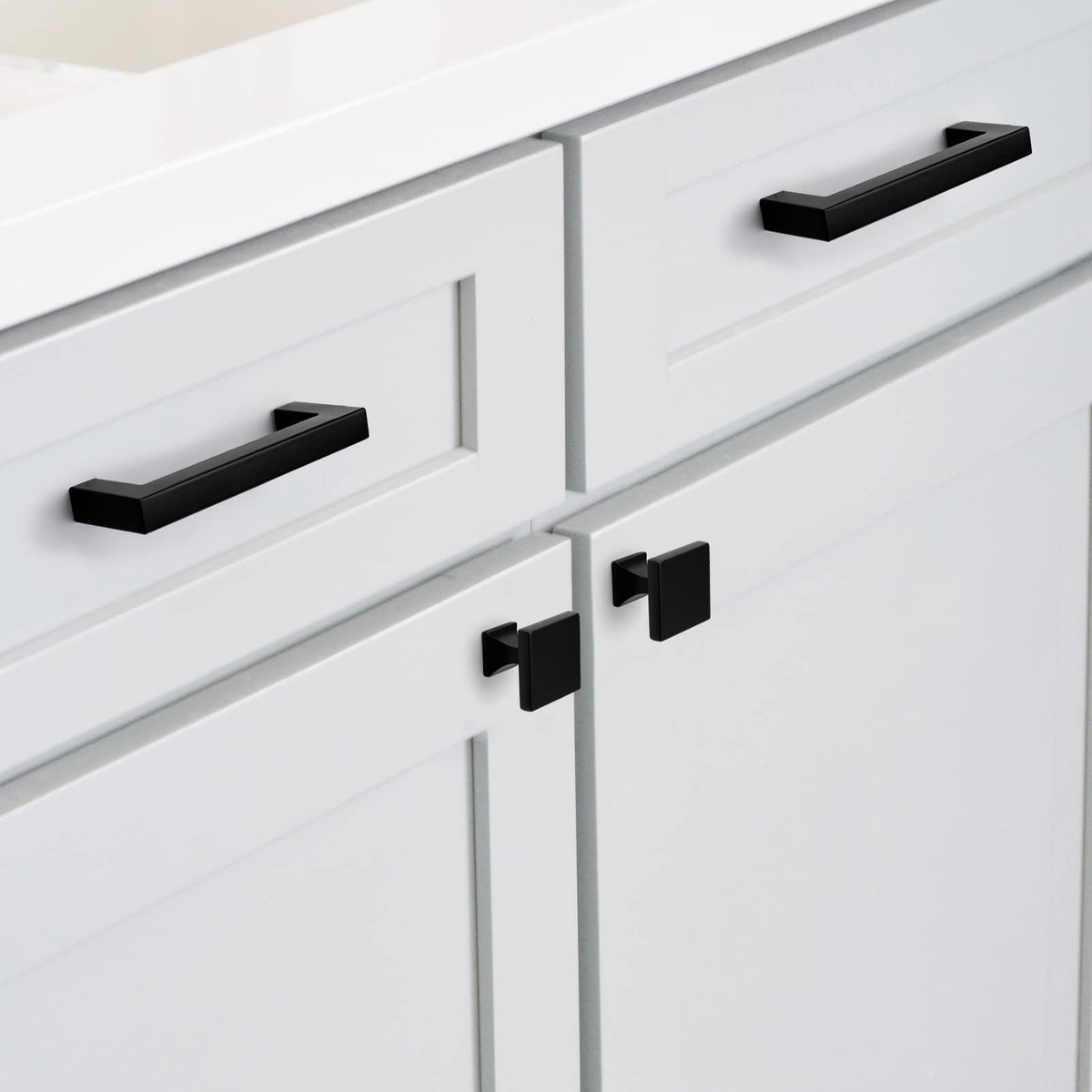 homdiy kitchen cabinet hardware matte black suits modern kitchens and easy cleaning routines
