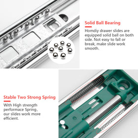 Homdiy metal ball bearings provide durable, smooth drawer operation.