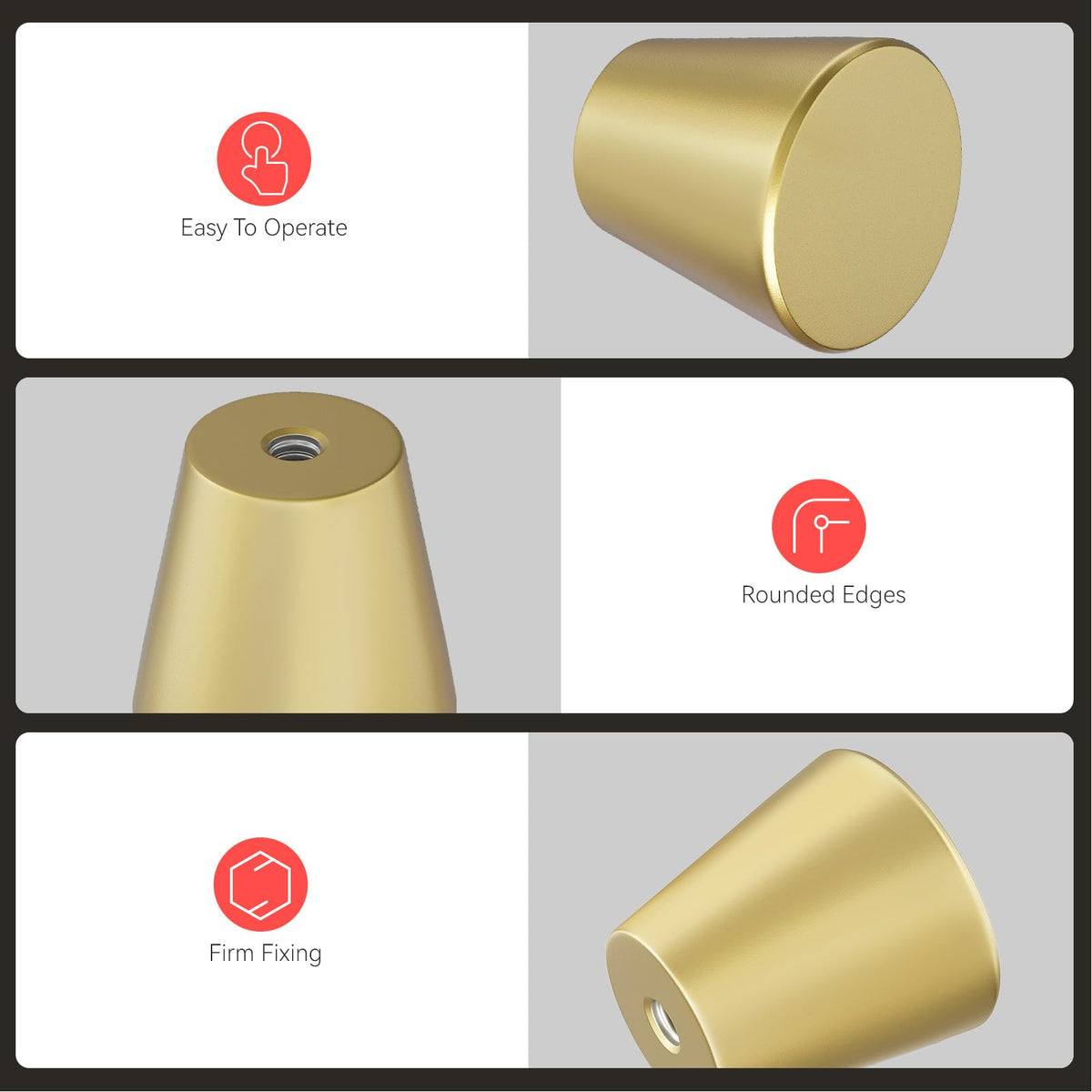 Homdiy modern cabinet hardware in gold for a chic look