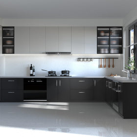 Homdiy modern cabinet hardware in brushed nickel for versatile décor.