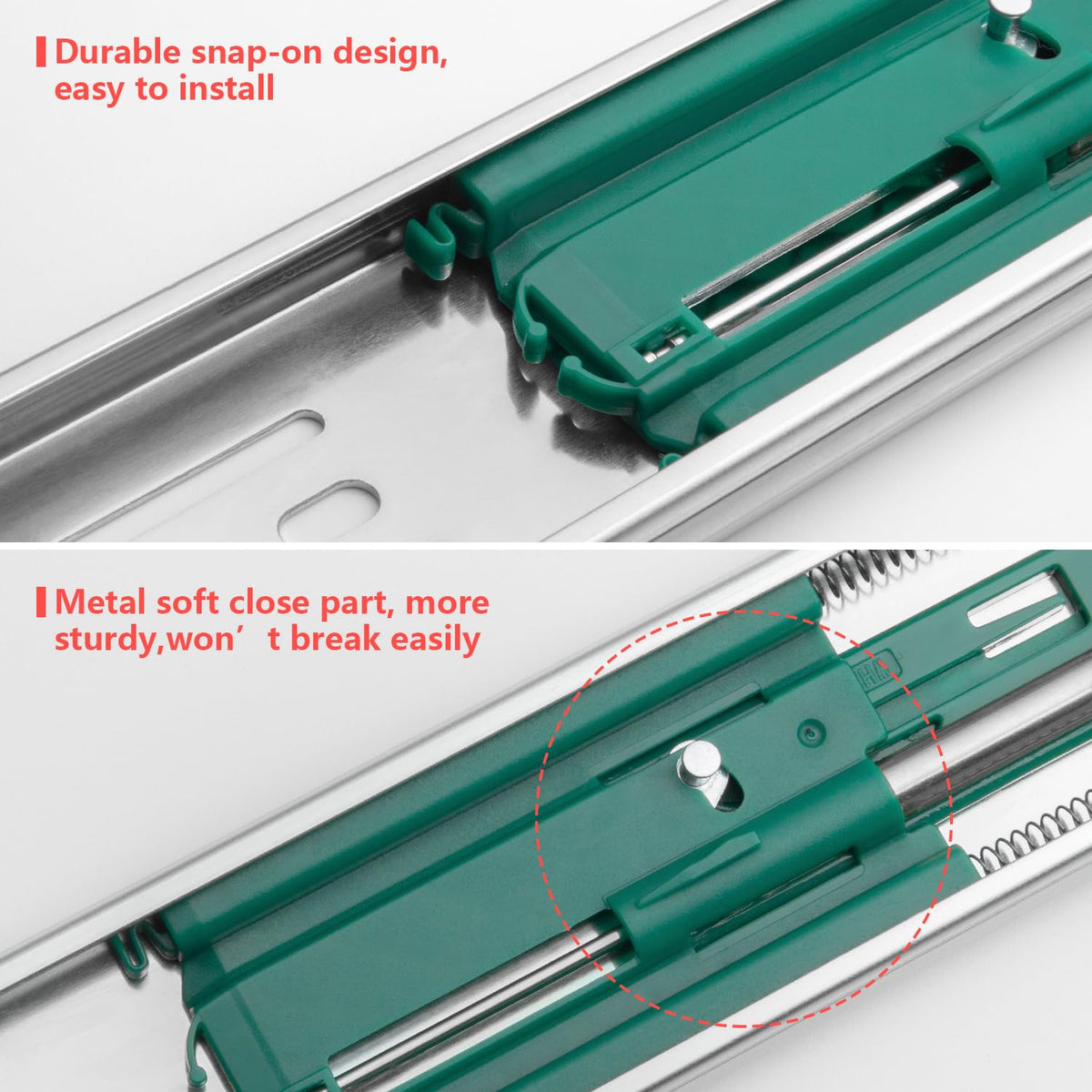 Homdiy side-mount installation kit with screws simplifies setup.