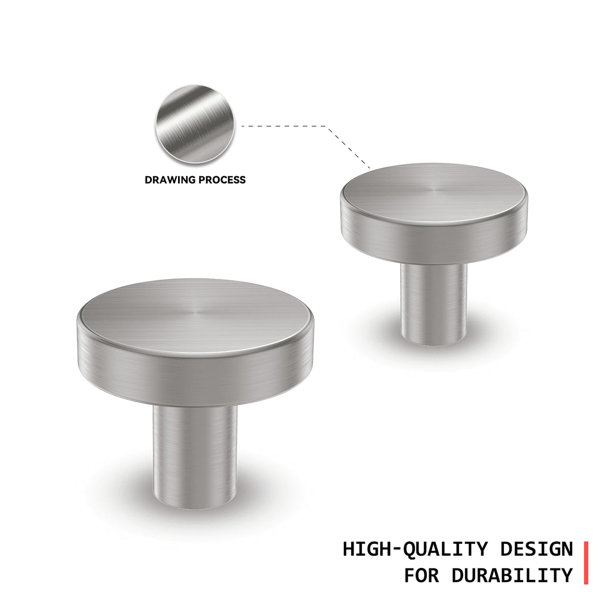 Homdiy silver metal handles for cabinets and desks with timeless look