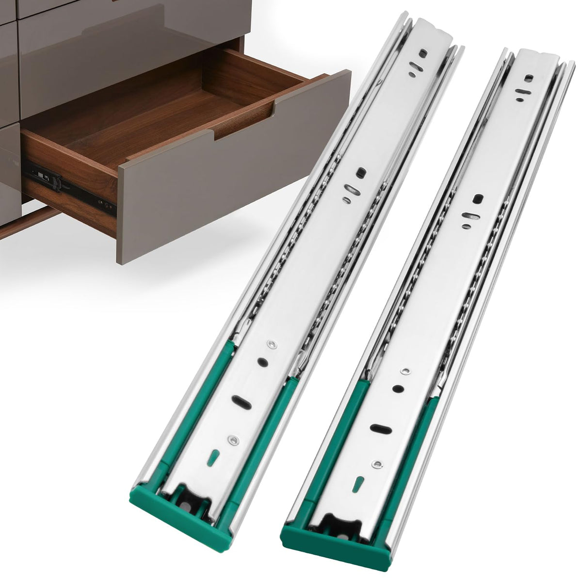 Homdiy soft-close drawer slides 22in offer quiet, smooth glide for drawers.