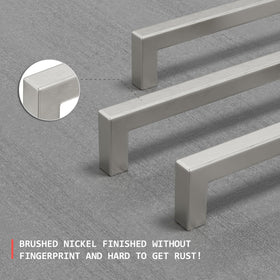Homdiy square handle close-up shows sleek finish for contemporary cabinets.