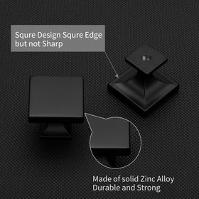 homdiy square knob projection 0.75 inch demonstrates precise fit on varied furniture