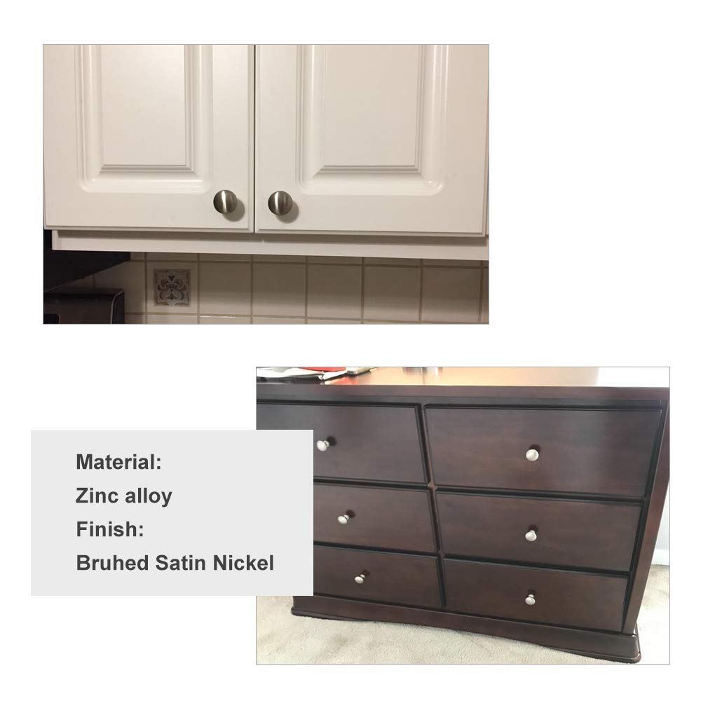Durable zinc alloy round knobs by Homdiy withstand daily use.