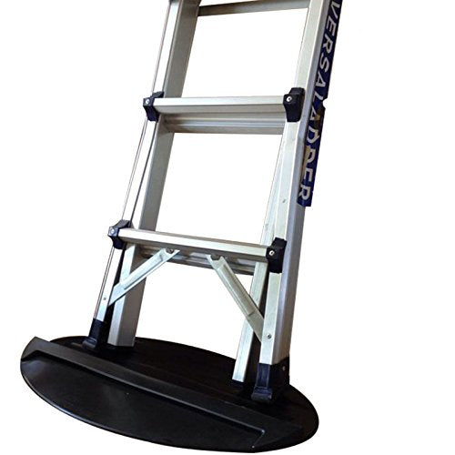 HomDSim soft rubber anti-slip ladder pad under ladder feet.
