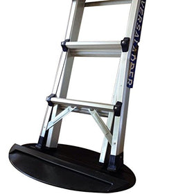 HomDSim soft rubber anti-slip ladder pad under ladder feet.