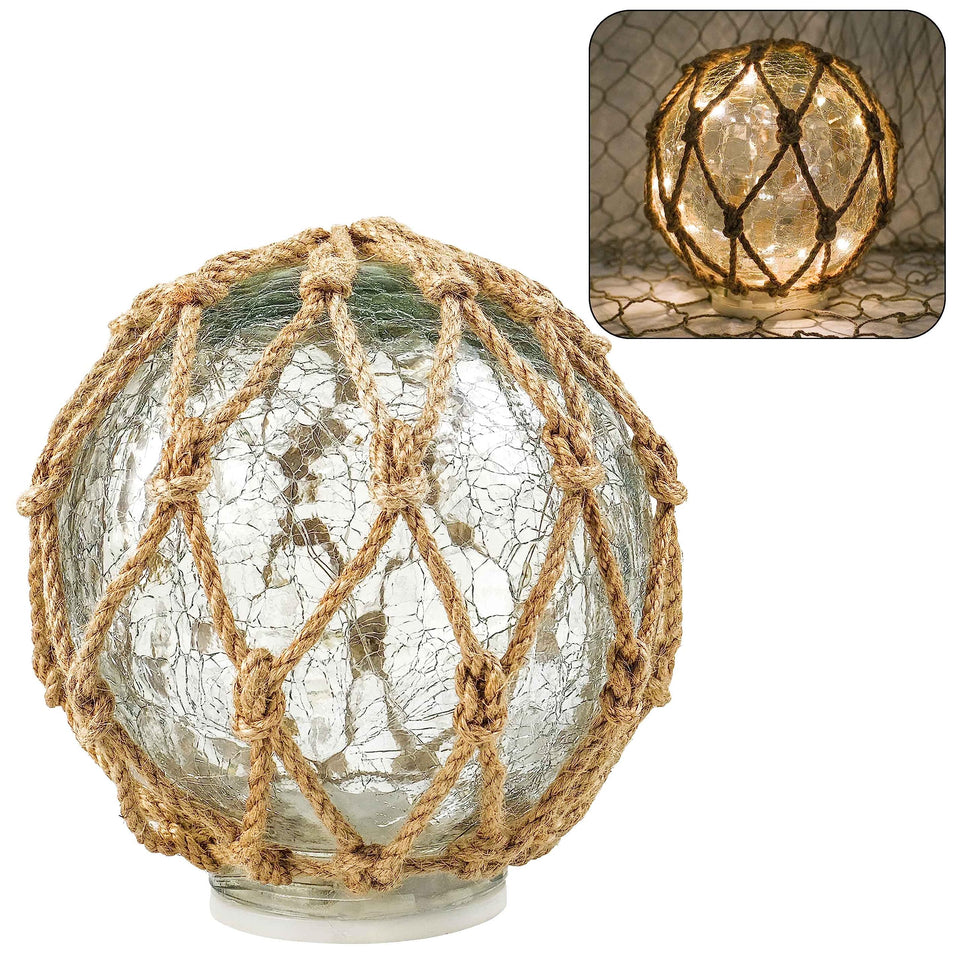 SailingStory Glass fishing float lamp with warm ambience for coastal decor