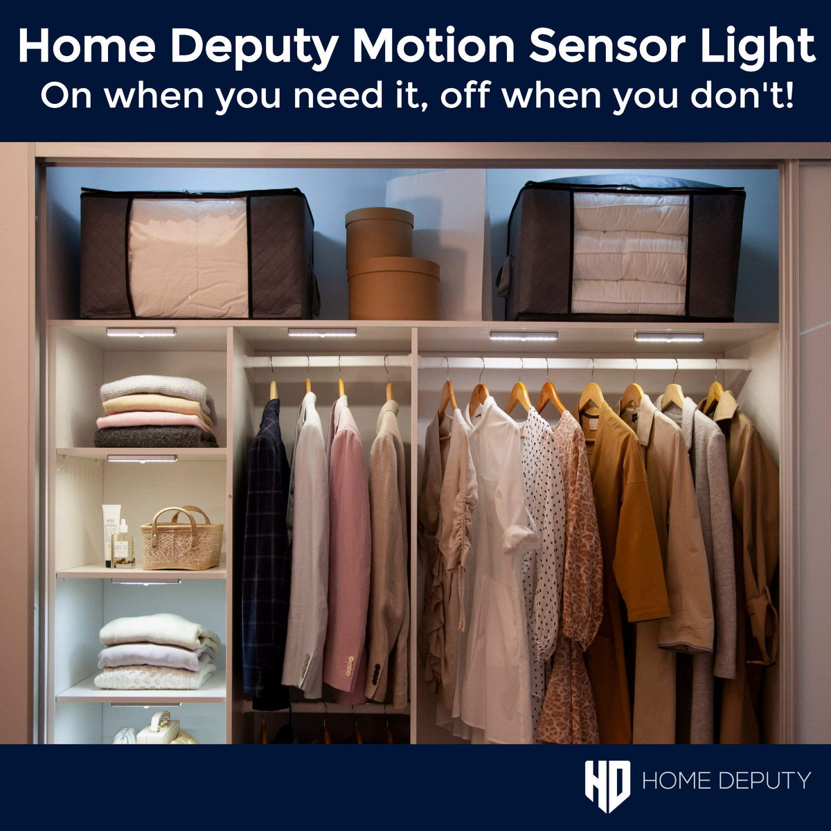 HOME DEPUTY lights feature three brightness modes for customizable ambiance
