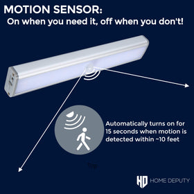 HOME DEPUTY motion-sensor closet light charges via USB for easy topping up