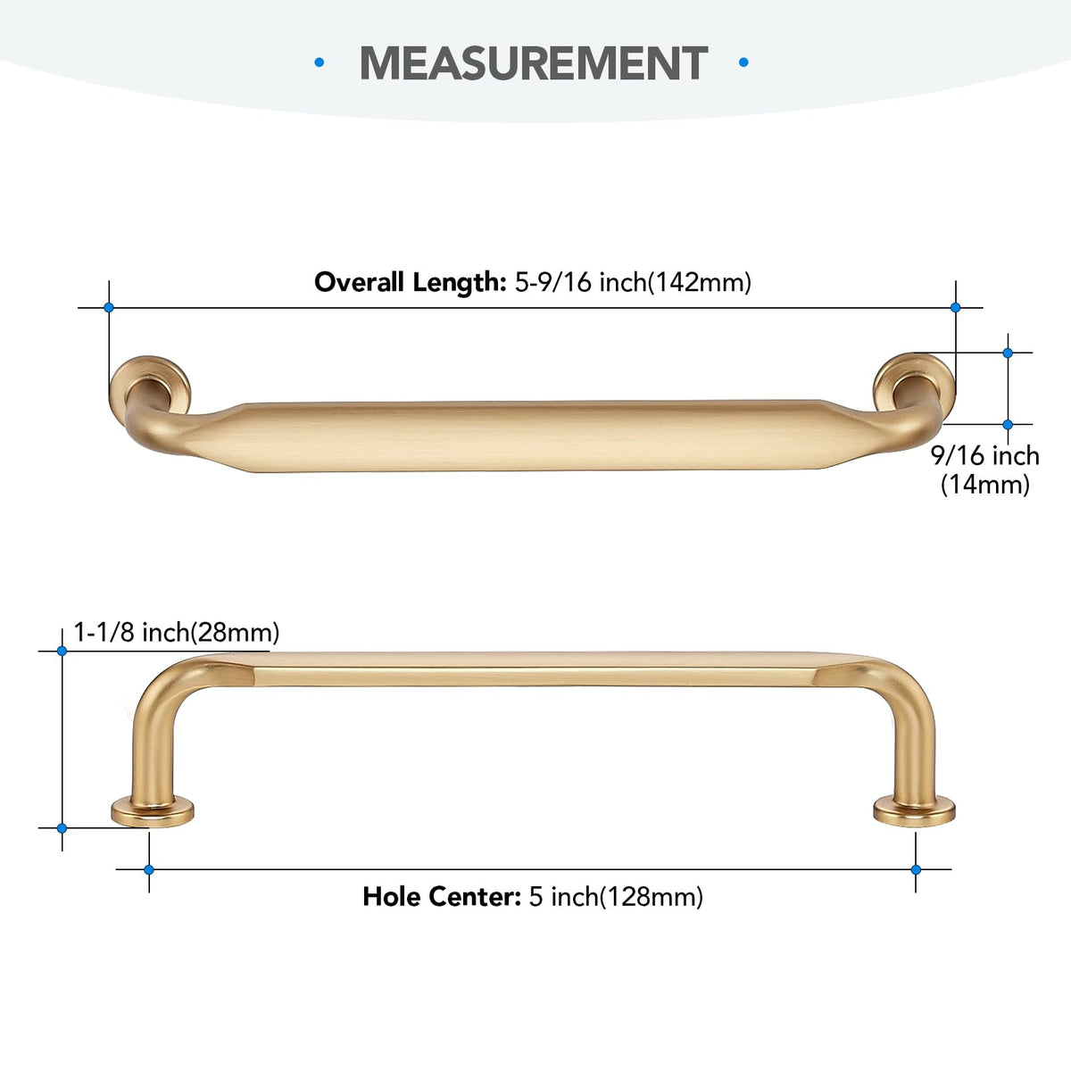 HOME EDIT 10-pack champagne bronze pulls installed for cohesive kitchen look