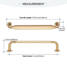 HOME EDIT 10-pack champagne bronze pulls installed for cohesive kitchen look