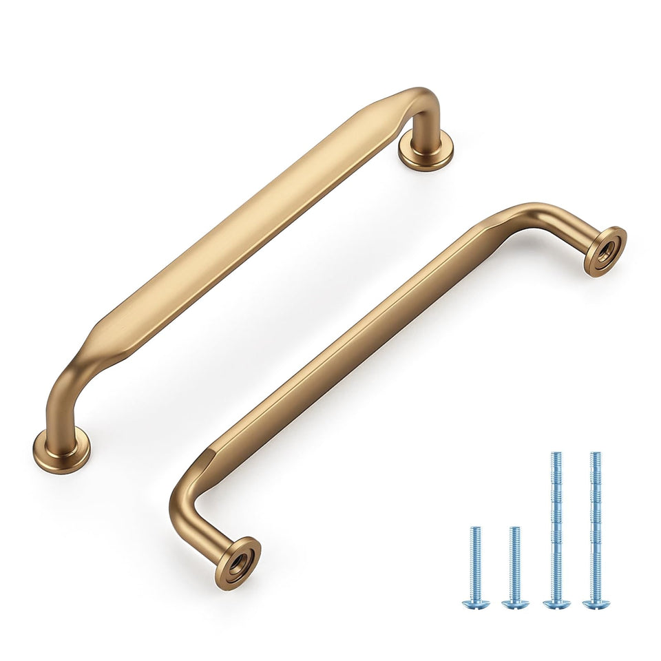 HOME EDIT 5-inch champagne bronze cabinet handle closeup showing refined finish