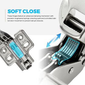 HOME EDIT adjustable 3 screw hinge provides precise overlay depth and height control