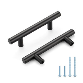 Home Edit black cabinet handles front view with sleek modern design for kitchens