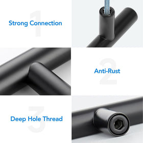 Home Edit handles installed in a drawer for easy everyday use