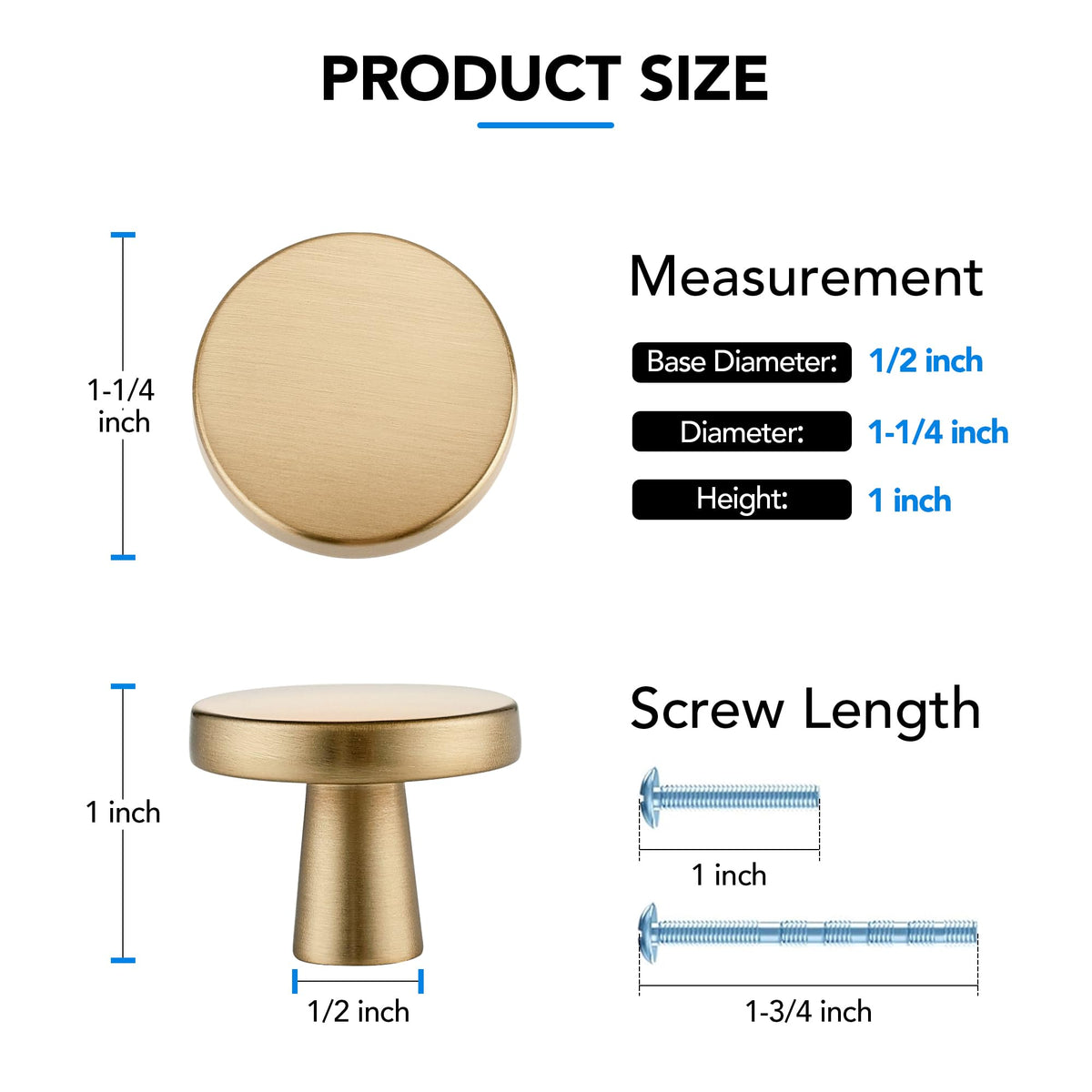 HOME EDIT champagne bronze knob round used in a bathroom for a classic touch