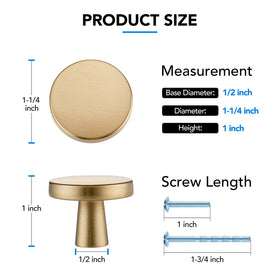 HOME EDIT champagne bronze knob round used in a bathroom for a classic touch