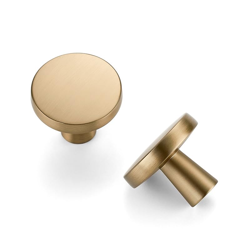 HOME EDIT champagne bronze cabinet knob round for kitchens with warm finish and easy grip