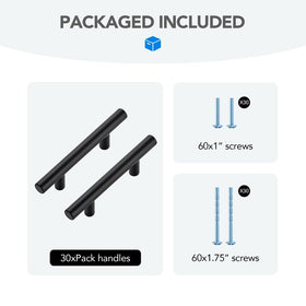 Stainless steel luster of Home Edit cabinet handles resists moisture in kitchen and bath