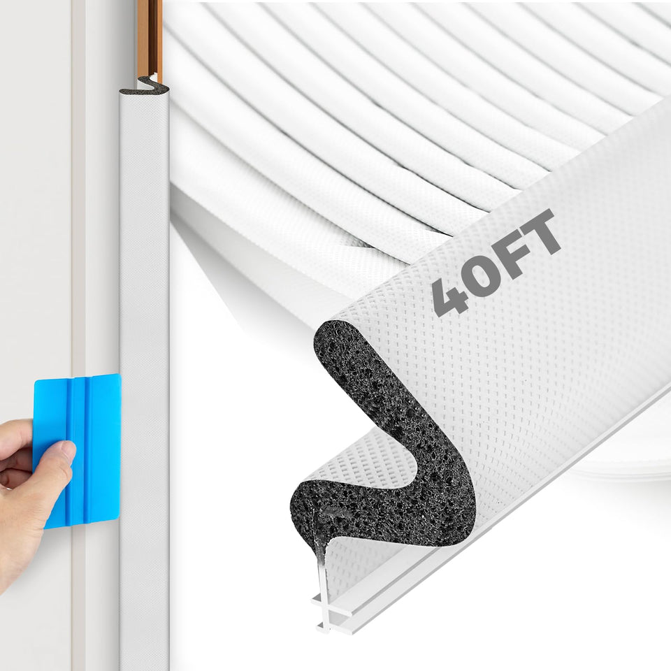 Home Expert 40FT kerf door seal installed in a frame blocks drafts.
