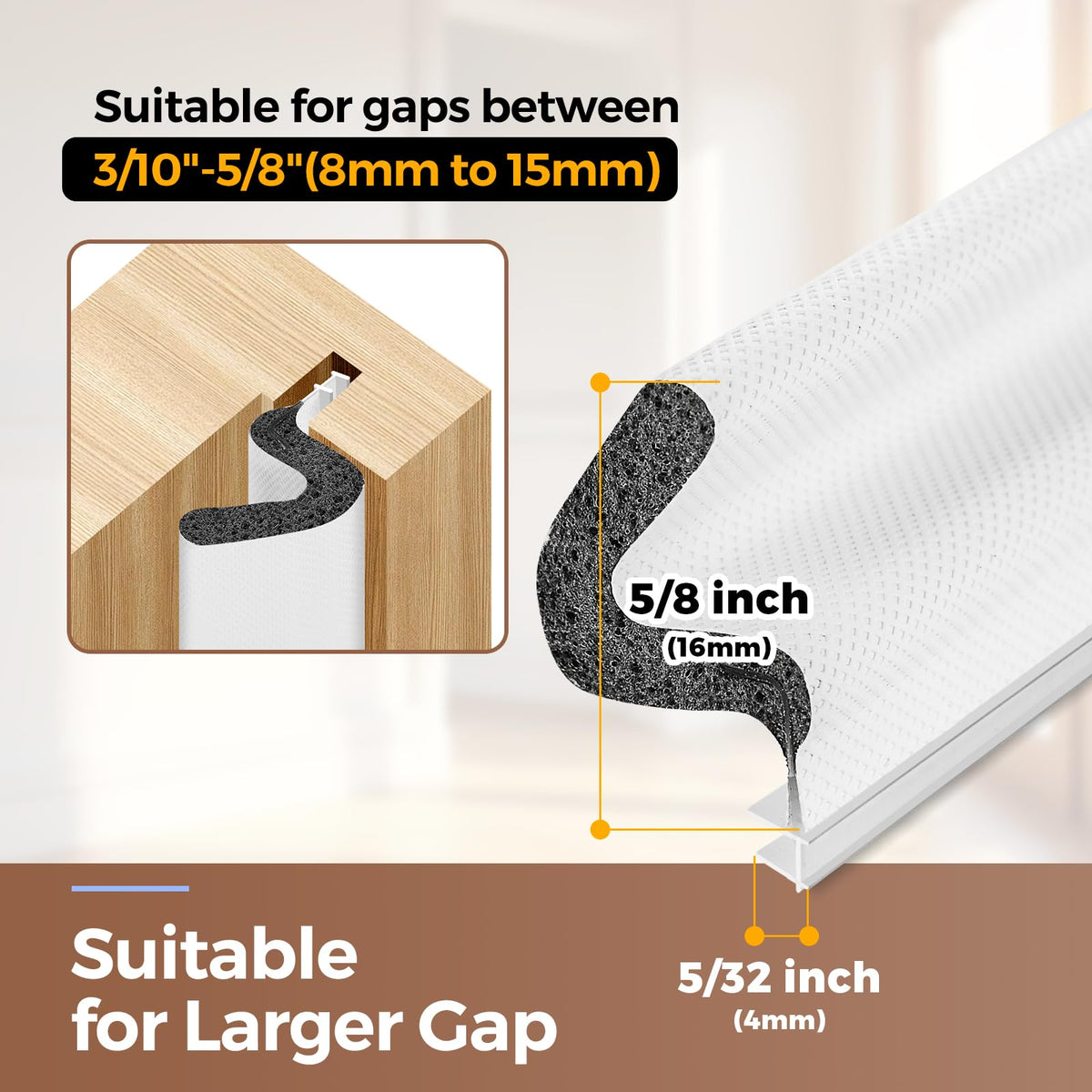 Home Expert foam-core closeup highlights dense insulation for quiet rooms.