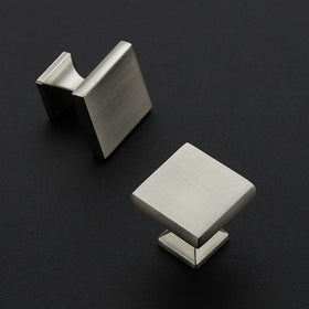 Home Expert kitchen cabinet pulls in brushed nickel for versatile, modern kitchen upgrades.