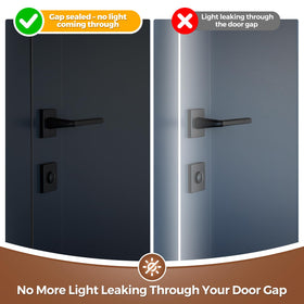 Home Expert large-gap seal designed for 1/4 to 1/2 inch gaps reduces drafts.