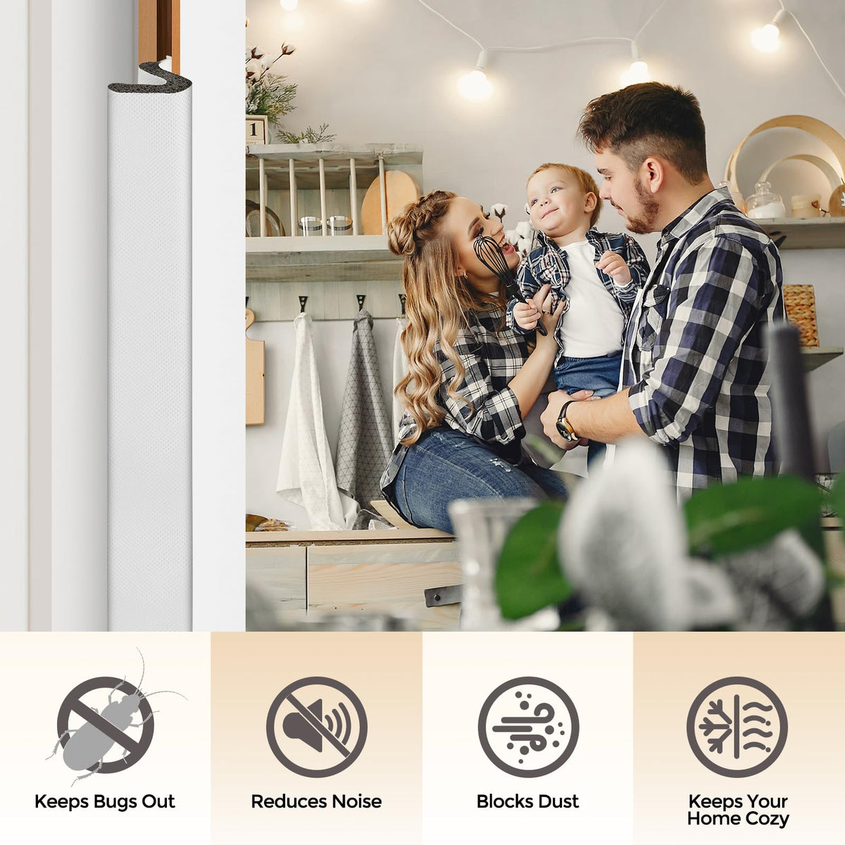 Home Expert weather strip in use demonstrates easy DIY upgrade for doors.