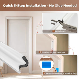 Home Expert white door seal installed in-frame for a clean look.
