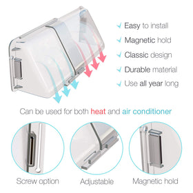 Home Intuition vent deflector helps direct air to seating areas