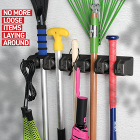 Home It easy-release grid secures wet tools with non-slip protection.