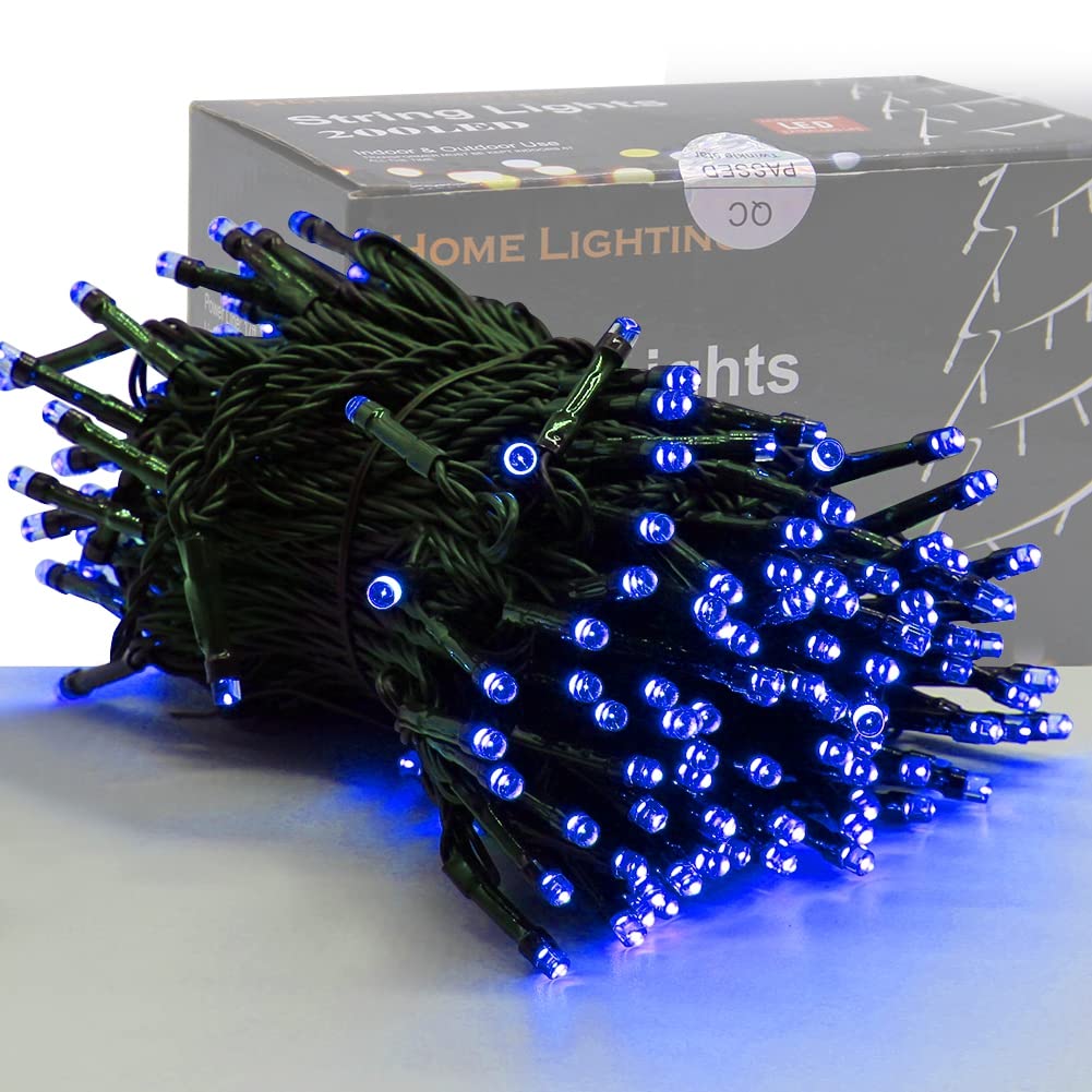 HOME LIGHTING 66ft blue LED string lights brighten indoor and outdoor decor