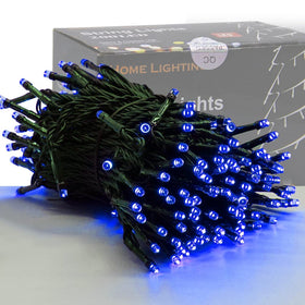 HOME LIGHTING 66ft blue LED string lights brighten indoor and outdoor decor