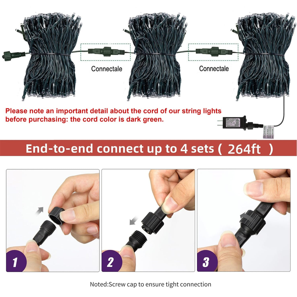 HOME LIGHTING long reach with 83ft total length for broad coverage