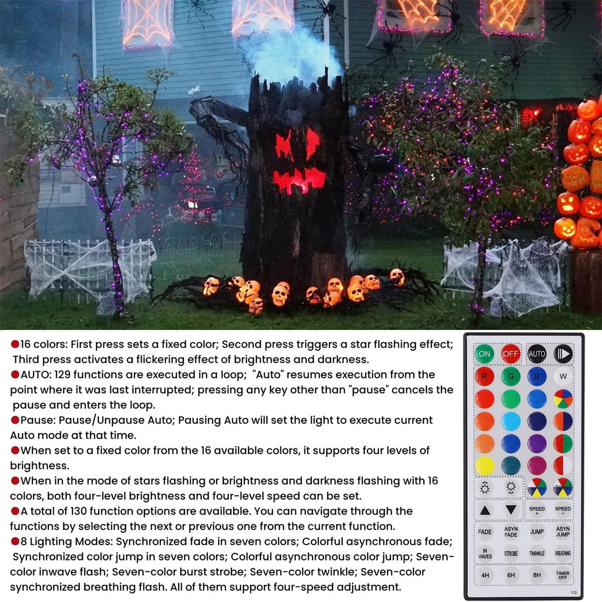 HOME LIGHTING auto-play modes provide dynamic lighting sequences