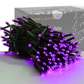 HOME LIGHTING 66ft purple LED string lights for versatile indoor and outdoor décor