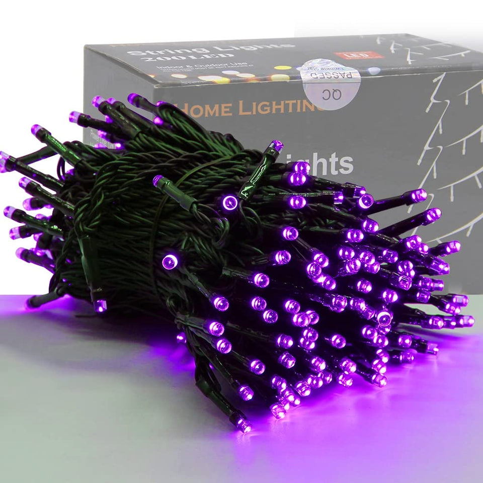 HOME LIGHTING 66ft purple LED string lights for versatile indoor and outdoor décor