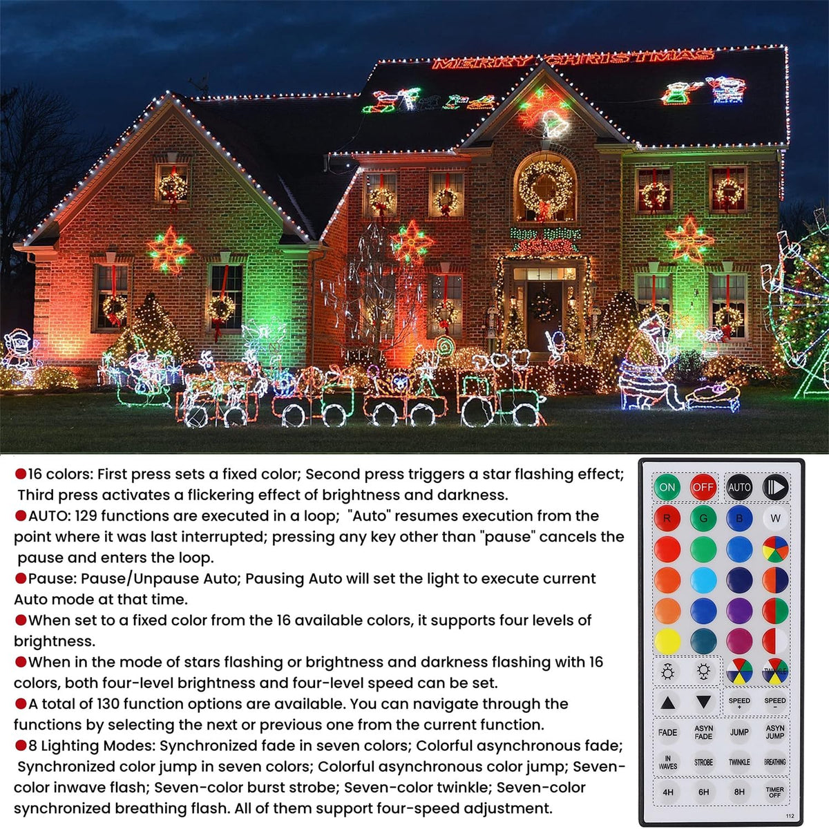HOME LIGHTING remote with 44 keys for easy color and mode control