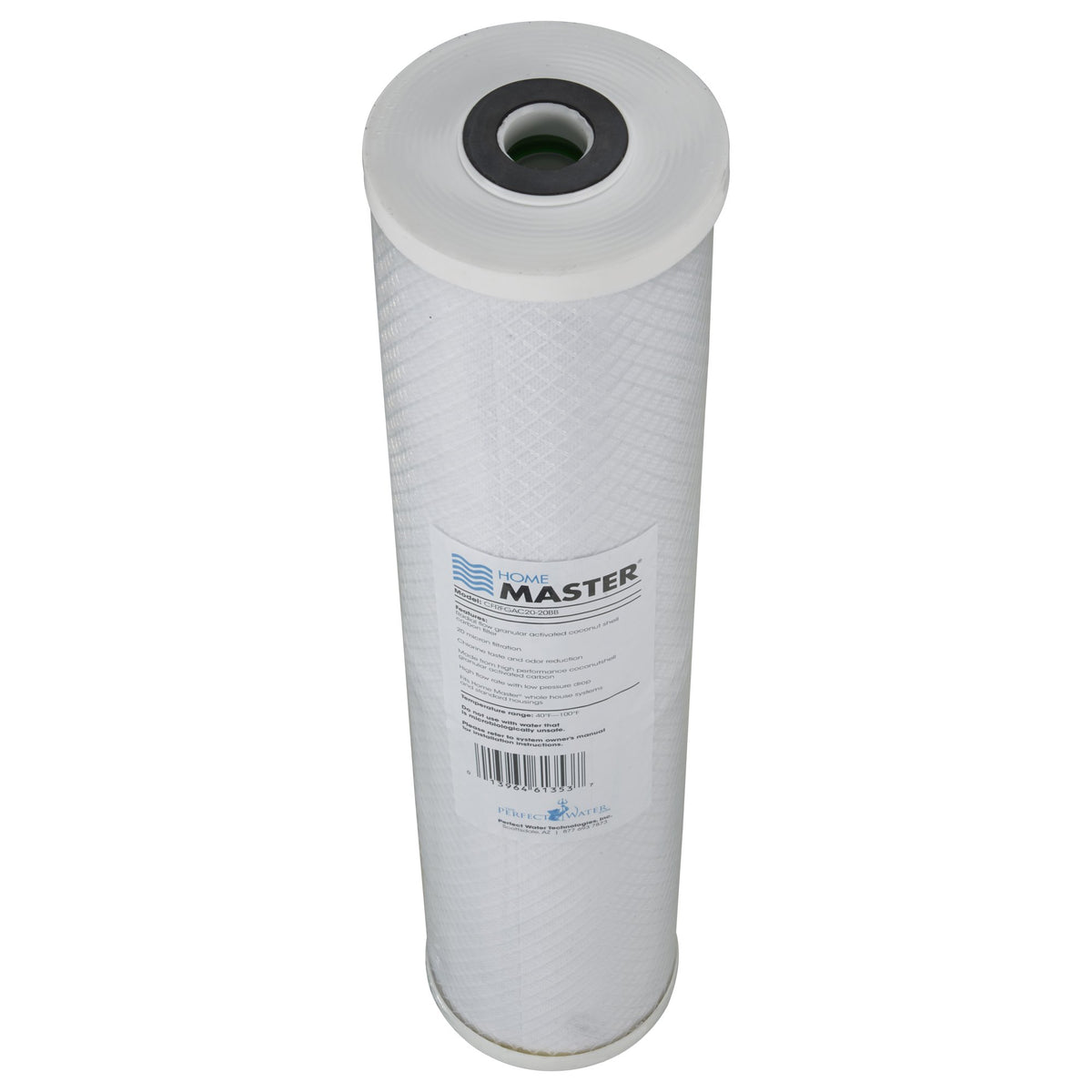 Home Master CFRFGAC20-20BB replacement filter for whole-house systems improves taste and odor.