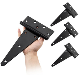 HOME MASTER HARDWARE 10-inch gate hinges in black finish for outdoor gates