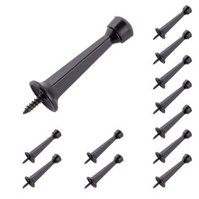 HOME MASTER HARDWARE 12-pack matte black door stops protect walls and doors
