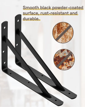 HOME MASTER HARDWARE 12x8 bracket shows 24-inch board recommendation for optimal support.