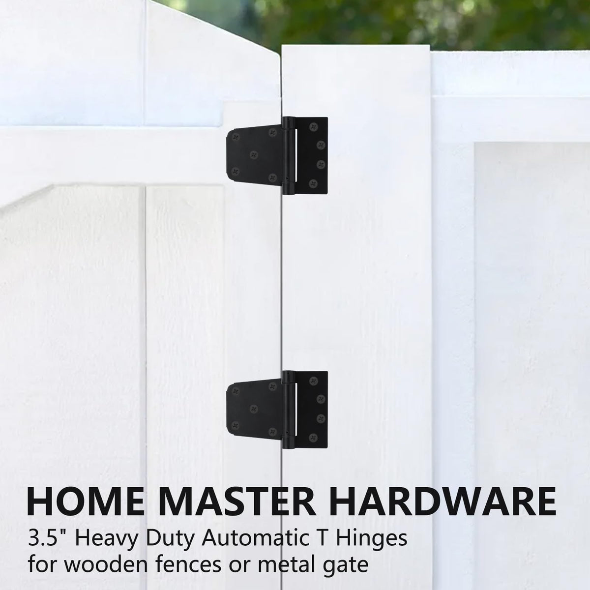 Home Master Hardware hinge enables up to 270 degree swing for flexible gate movement