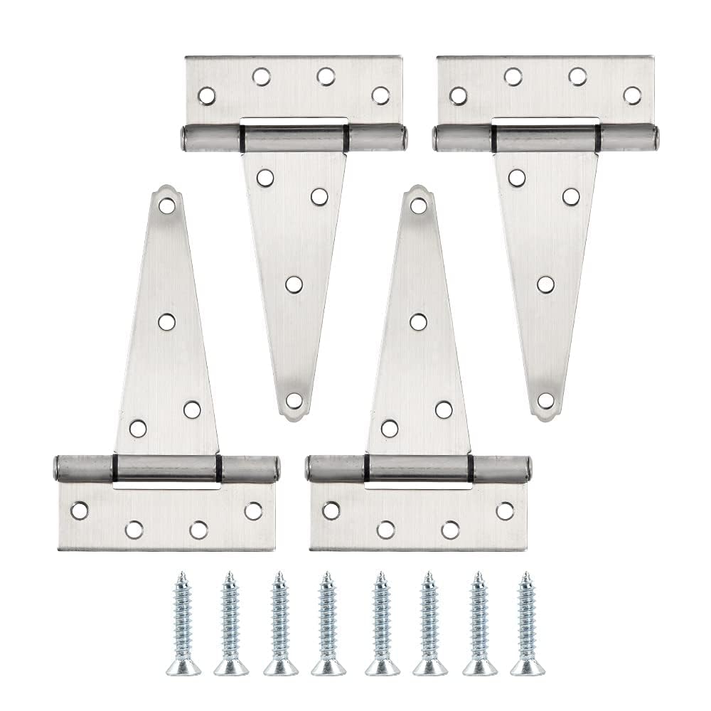 HOME MASTER HARDWARE 6-inch stainless gate hinges on wooden gate improve durability