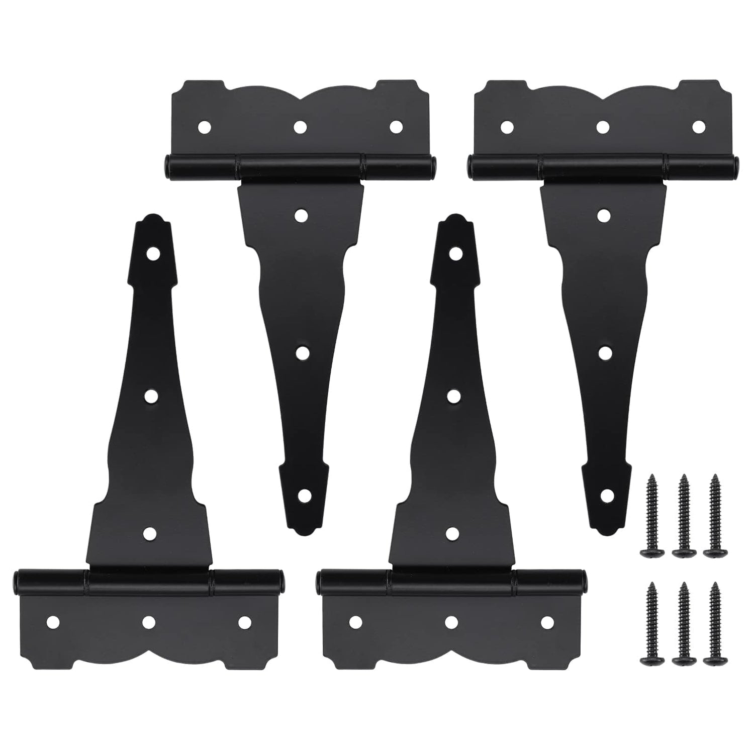 HOME MASTER HARDWARE 8-inch heavy-duty T-strap hinge in black for gates and sheds.