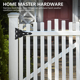 HOME MASTER HARDWARE 8in hinge with screws included for easy install.
